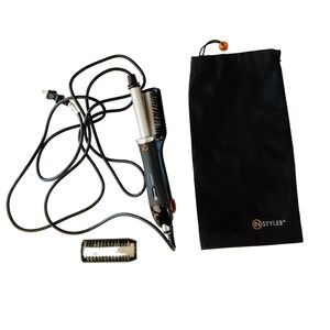 Instyler ISIQ1001 Professional IQ 3/4" Rotating Barrel curl iron brush bag temp